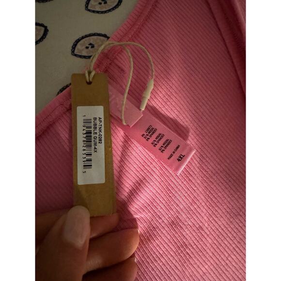 Skims Size 4X Soft Lounge Bubblegum Pink Ribbed Tank Top NWT - Picture 3 of 6